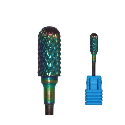 Rainbow Carbide Nail Drill Bits Tip Untuk Penyangga Kuku Alami